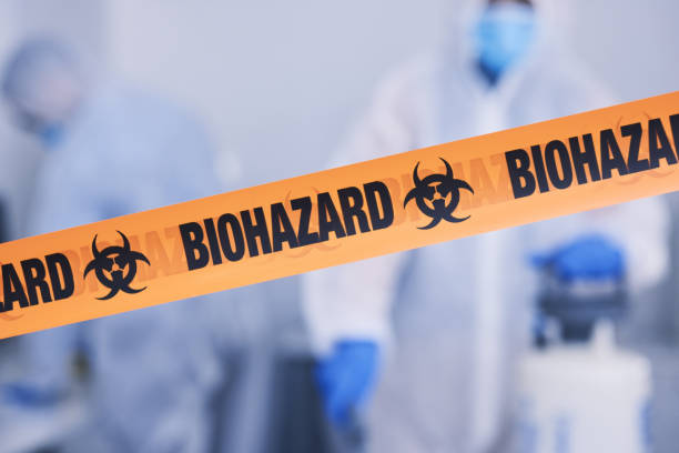 Professional Biohazard Cleanup technician working in Saddle Brook, NJ